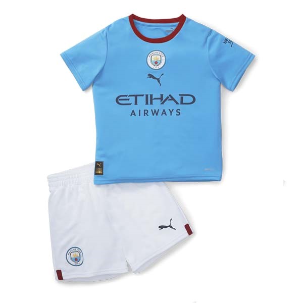 Camiseta Manchester City Primera equipo Niños 2022-23